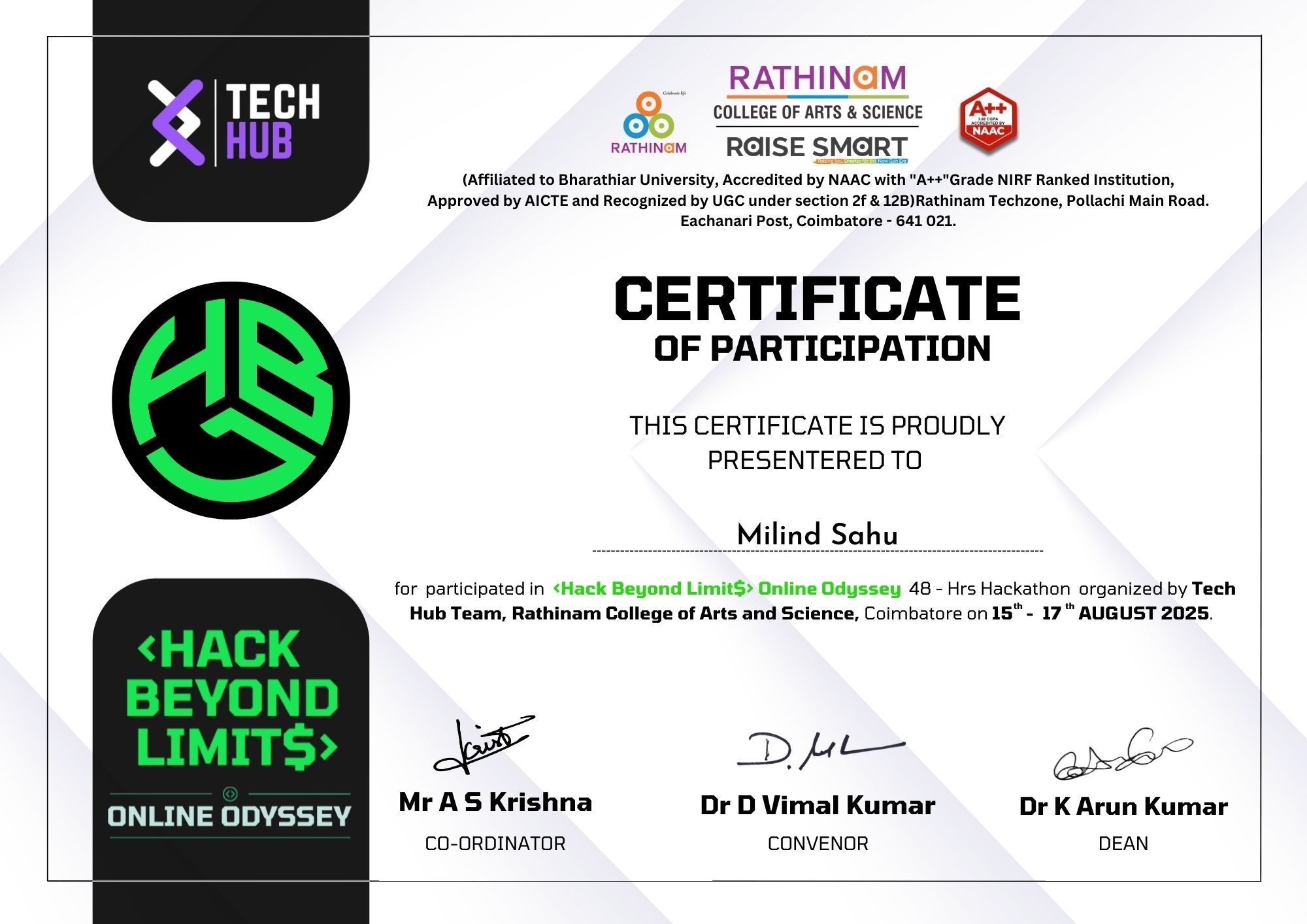 Hack Beyond Limits Participation