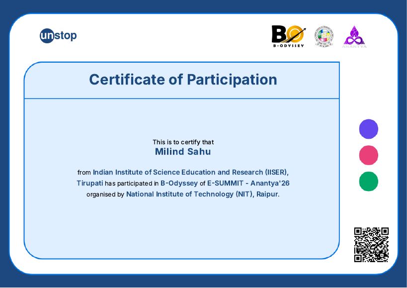 B-Odyssey certificate