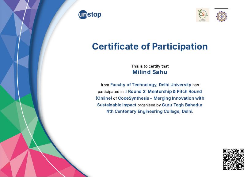 CodeSynthesis GTBIT Round 2 certificate
