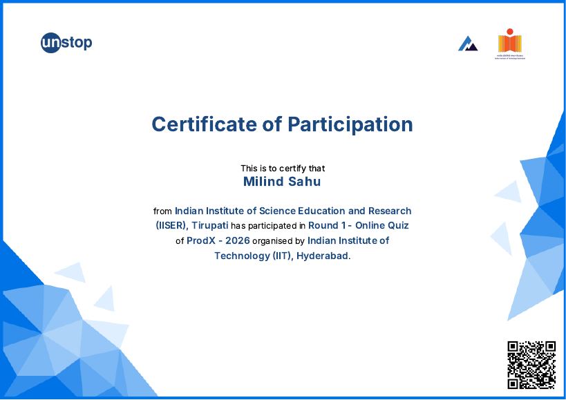 Prodx certificate