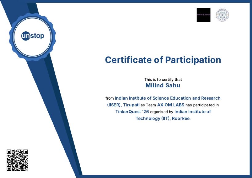 TinkerQuest certificate