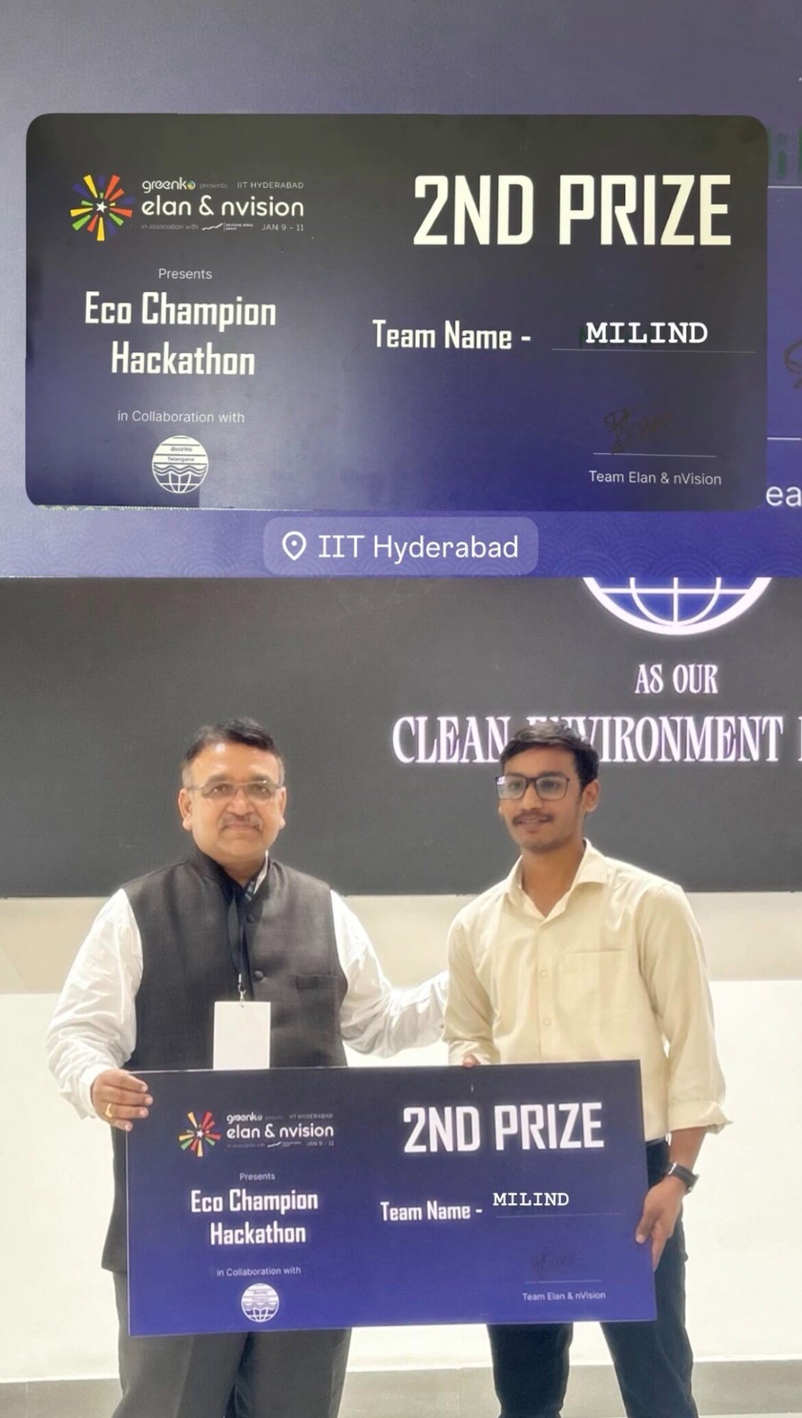 2nd Prize IIT Hyderabad